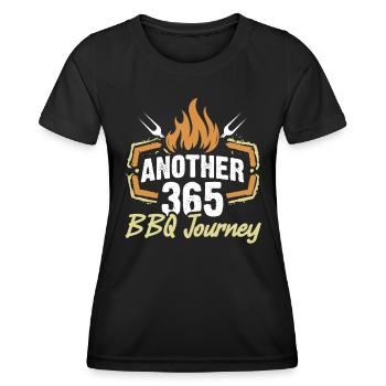 Birthday Travel 365 Grilling Barbeque Meat Smok - Women's Functional T-Shirt - black - Front - AI Model Female 172 light (172cm)