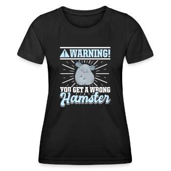Chinchillin Chinchilla Nagetier Zoo Haustier Liebh - Frauen Funktions-T-Shirt - Schwarz - Vorne - AI Model Female 172 light (172cm)