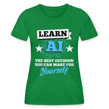 Engineers Software Developer Computer Geeks - Women's Functional T-Shirt - kelly green - Front - AI Model Female 172 dark (172cm)