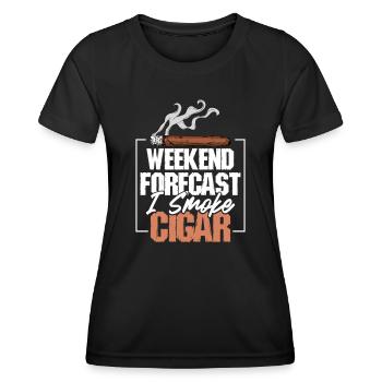 Raucher Tabak Nikotin Rauchen Zigarette Raucher - Frauen Funktions-T-Shirt - Schwarz - Vorne - AI Model Female 172 light (172cm)