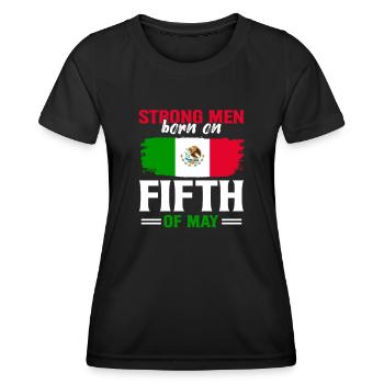 Mexiko Patriotisch Mexikanisch Cinco de Mayo - Frauen Funktions-T-Shirt - Schwarz - Vorne - AI Model Female 172 light (172cm)