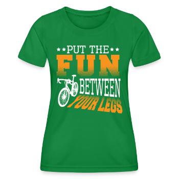 Pédale Équitation VTT Cyclistes - T-shirt sport Femme - vert - Devant - AI Model Female 172 dark (172cm)