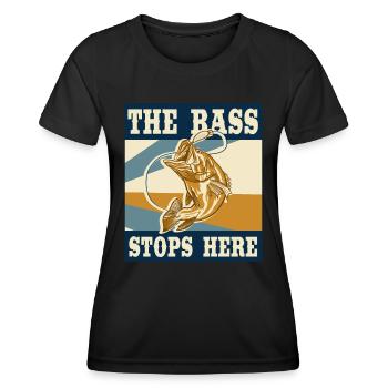 Fish coil saltwater fishing Fishermen - Women's Functional T-Shirt - black - Front - AI Model Female 172 light (172cm)