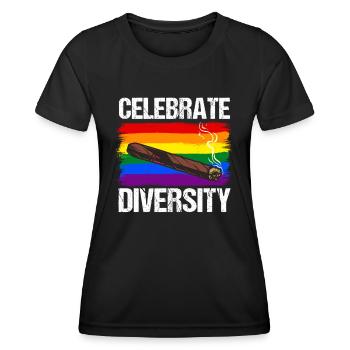 Tabak Zigarettenrauch Zigarrenbesitzer - Frauen Funktions-T-Shirt - Schwarz - Vorne - AI Model Female 172 light (172cm)