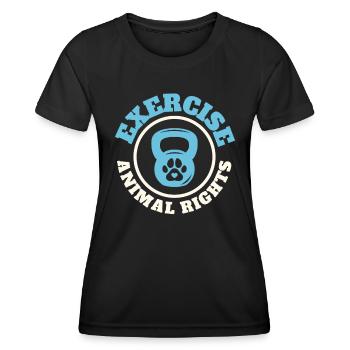 Workout Fitness Dog - T-shirt sport Femme - noir - Devant - AI Model Female 172 light (172cm)