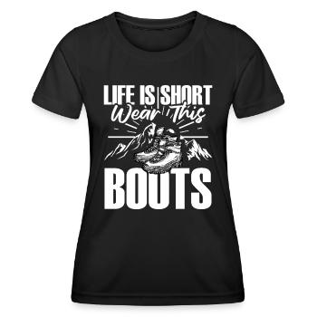 Hiking Hiking Shoes Hike - Women's Functional T-Shirt - black - Front - AI Model Female 172 light (172cm)