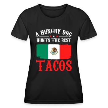de Mayo Fiesta Pet Mexiko Mexikanischer Hundeliebh - Frauen Funktions-T-Shirt - Schwarz - Vorne - AI Model Female 172 light (172cm)