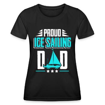 Eissegeln Yacht Segler - Frauen Funktions-T-Shirt - Schwarz - Vorne - AI Model Female 172 light (172cm)