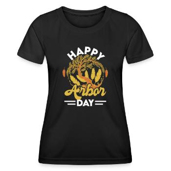 Arbor Day Planting Trees Earth Day Tree Hugger - Women's Functional T-Shirt - black - Front - AI Model Female 172 light (172cm)