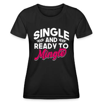 Herz Anti Valentinstag Hasser - Frauen Funktions-T-Shirt - Schwarz - Vorne - AI Model Female 172 light (172cm)