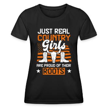 Country Roots Folk - T-shirt sport Femme - noir - Devant - AI Model Female 172 light (172cm)
