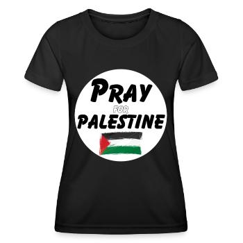 Beten Sie für die Palästinenser | Beten Sie für Palästina - Frauen Funktions-T-Shirt - Schwarz - Vorne - AI Model Female 172 light (172cm)