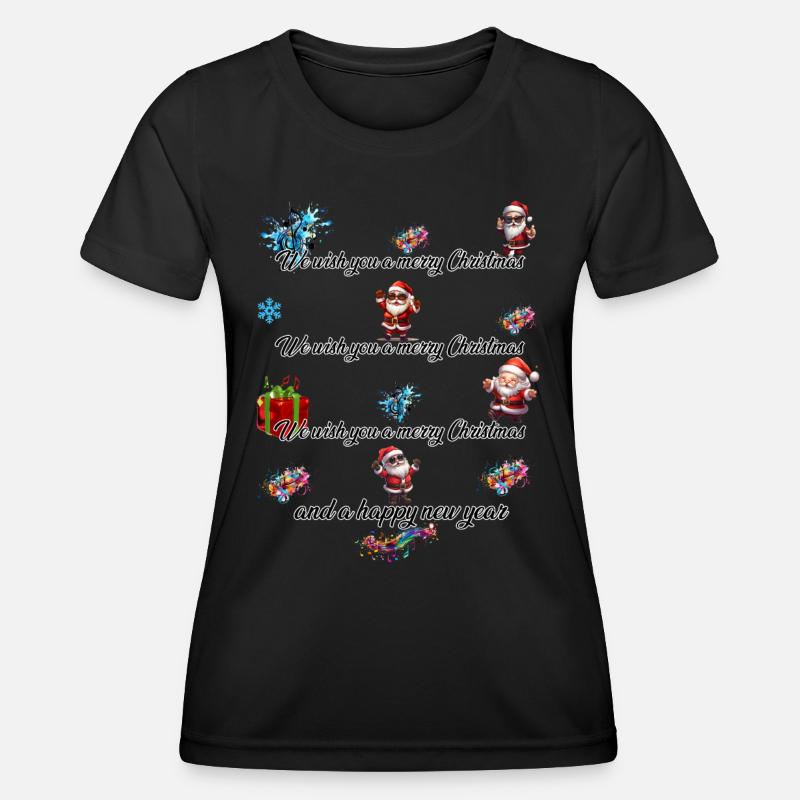 Merry Christmas - Women's Functional T-Shirt - black