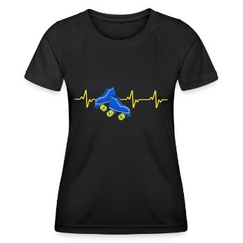 rollschuhe skater rollerderby rollschuhfahrerin - Frauen Funktions-T-Shirt - Schwarz - Vorne - AI Model Female 172 light (172cm)