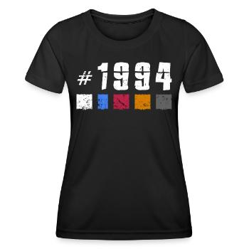 1994 Vintage Birthday Retro Anniversary "New Tibet" - Women's Functional T-Shirt - black - Front - AI Model Female 172 light (172cm)