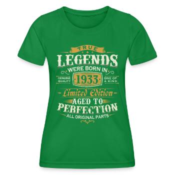 Born in 1933 Legends Birthday Gift - Women's Functional T-Shirt - kelly green - Front - AI Model Female 172 dark (172cm)