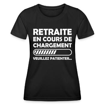 Retraite en cours de chargement - T-shirt sport Femme - noir - Devant - AI Model Female 172 light (172cm)