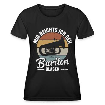 Mir reichts ich geh Bariton blasen - Frauen Funktions-T-Shirt - Schwarz - Vorne - AI Model Female 172 light (172cm)