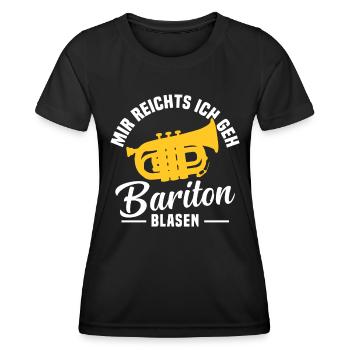 Mir reichts ich geh Bariton blasen - Frauen Funktions-T-Shirt - Schwarz - Vorne - AI Model Female 172 light (172cm)