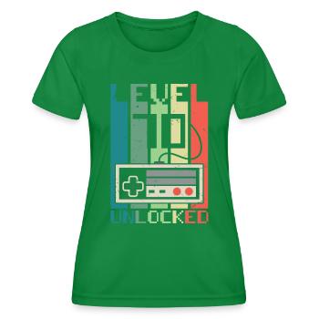 Level 70 freigeschaltet - Frauen Funktions-T-Shirt - Kelly Green - Vorne - AI Model Female 172 dark (172cm)