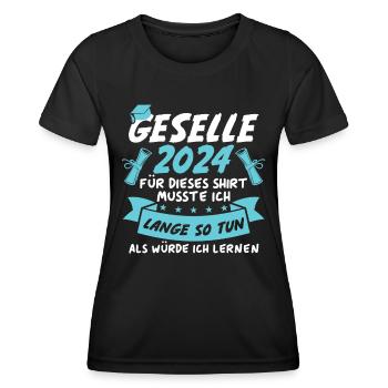 Compagnon 2024 - T-shirt sport Femme - noir - Devant - AI Model Female 172 light (172cm)