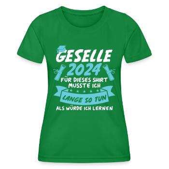 Journeyman 2024 - Women's Functional T-Shirt - kelly green - Front - AI Model Female 172 dark (172cm)