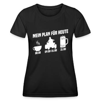 My plan for today Quad - Women's Functional T-Shirt - black - Front - AI Model Female 172 light (172cm)
