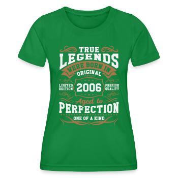 Legends Born in 2006 - Women's Functional T-Shirt - kelly green - Front - AI Model Female 172 dark (172cm)