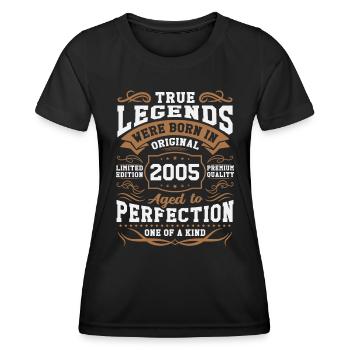Legenden Geboren 2005 - Frauen Funktions-T-Shirt - Schwarz - Vorne - AI Model Female 172 light (172cm)