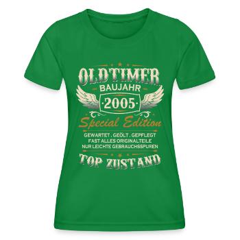 Oldtimer Baujahr Jahrgang 2005 Geburtstag Geschenk - Frauen Funktions-T-Shirt - Kelly Green - Vorne - AI Model Female 172 dark (172cm)