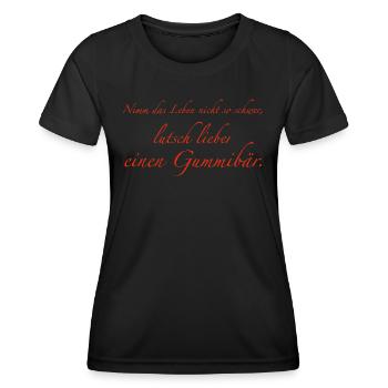der Gummibär - Frauen Funktions-T-Shirt - Schwarz - Vorne - AI Model Female 172 light (172cm)
