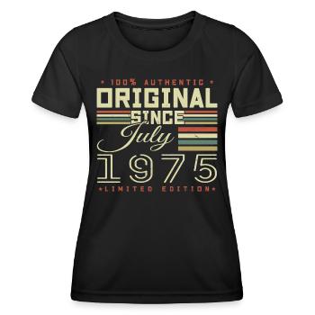Juli 1975 Geburtstag Juli 1975 Juli 1975 - Frauen Funktions-T-Shirt - Schwarz - Vorne - AI Model Female 172 light (172cm)