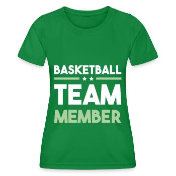 Équipe de basket-ball - T-shirt sport Femme - vert - Devant - AI Model Female 172 dark (172cm)