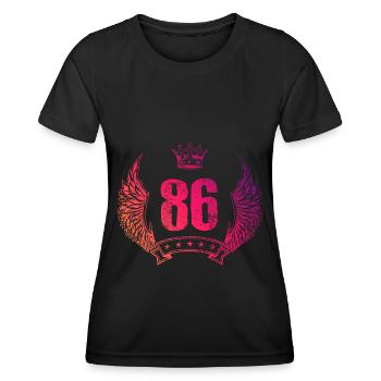 86 Couronne numérique - T-shirt sport Femme - noir - Devant - AI Model Female 172 light (172cm)