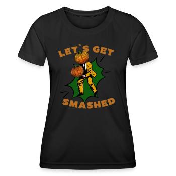 Obtenons smashed Vintage Pumpkin - T-shirt sport Femme - noir - Devant - AI Model Female 172 light (172cm)
