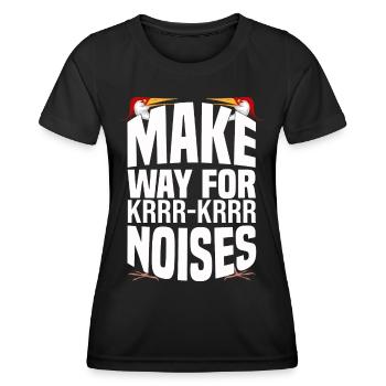 Kanadischer Kranich - Frauen Funktions-T-Shirt - Schwarz - Vorne - AI Model Female 172 light (172cm)