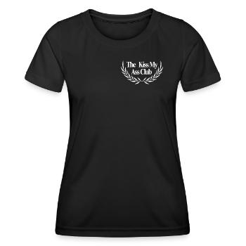 The Kiss My Ass Club - Frauen Funktions-T-Shirt - Schwarz - Vorne - AI Model Female 172 light (172cm)