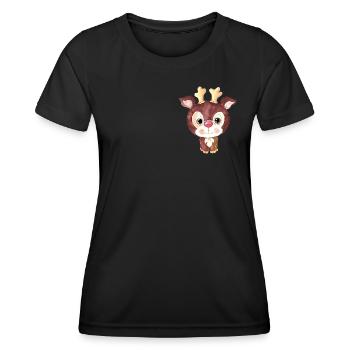 Rudolph das Rentier - Frauen Funktions-T-Shirt - Schwarz - Vorne - AI Model Female 172 light (172cm)