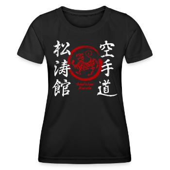 Karaté Shotokan Kanji Art Martial Japon - T-shirt sport Femme - noir - Devant - AI Model Female 172 light (172cm)