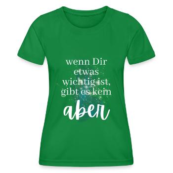 POSITIVE EINSTELLUNG MINDSET Motivation - Frauen Funktions-T-Shirt - Kelly Green - Vorne - AI Model Female 172 dark (172cm)