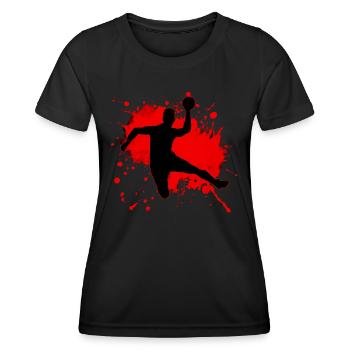 Handball - Frauen Funktions-T-Shirt - Schwarz - Vorne - AI Model Female 172 light (172cm)