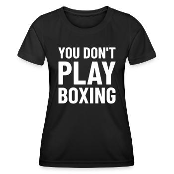 Boxkämpfer, Boxsport, Boxen Geschenkidee - Frauen Funktions-T-Shirt - Schwarz - Vorne - AI Model Female 172 light (172cm)