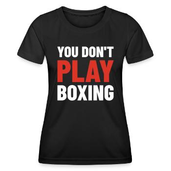 Boxkämpfer, Boxsport, Boxen Geschenkidee - Frauen Funktions-T-Shirt - Schwarz - Vorne - AI Model Female 172 light (172cm)