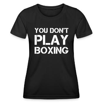 Boxkämpfer, Boxsport, Boxen Geschenkidee - Frauen Funktions-T-Shirt - Schwarz - Vorne - AI Model Female 172 light (172cm)