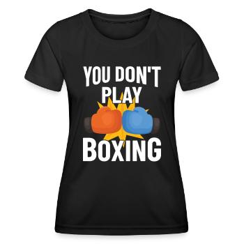 Boxkämpfer, Boxsport, Boxen Geschenkidee - Frauen Funktions-T-Shirt - Schwarz - Vorne - AI Model Female 172 light (172cm)