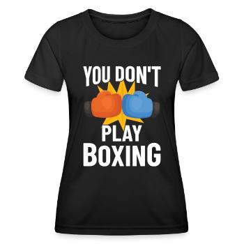 Boxkämpfer, Boxsport, Boxen Geschenkidee - Frauen Funktions-T-Shirt - Schwarz - Vorne - AI Model Female 172 light (172cm)