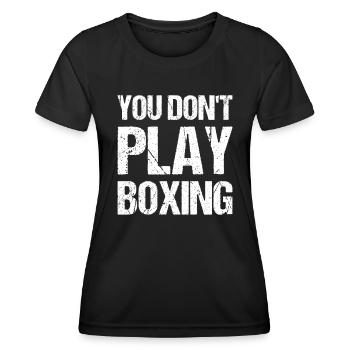 Boxkämpfer, Boxsport, Boxen Geschenkidee - Frauen Funktions-T-Shirt - Schwarz - Vorne - AI Model Female 172 light (172cm)