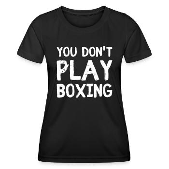 Boxkämpfer, Boxsport, Boxen Geschenkidee - Frauen Funktions-T-Shirt - Schwarz - Vorne - AI Model Female 172 light (172cm)