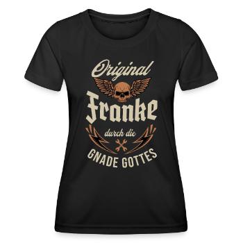 Franke Spruch Franken - Frauen Funktions-T-Shirt - Schwarz - Vorne - AI Model Female 172 light (172cm)