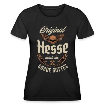Hesse Spruch - Frauen Funktions-T-Shirt - Schwarz - Vorne - AI Model Female 172 light (172cm)